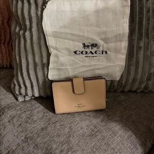 Coach Beige Leather Wallet